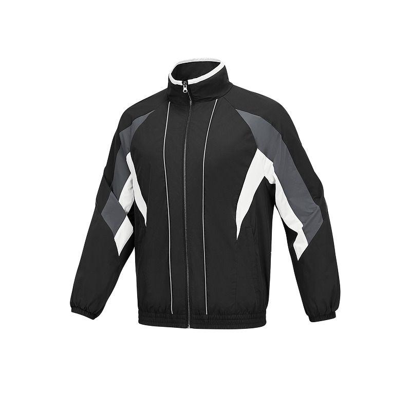 Skechers Casual Sports Series Windproof Stand Collar Zipper Long Sleeve Jacket Men Jackets Carbon-Black P424M084-0018 L