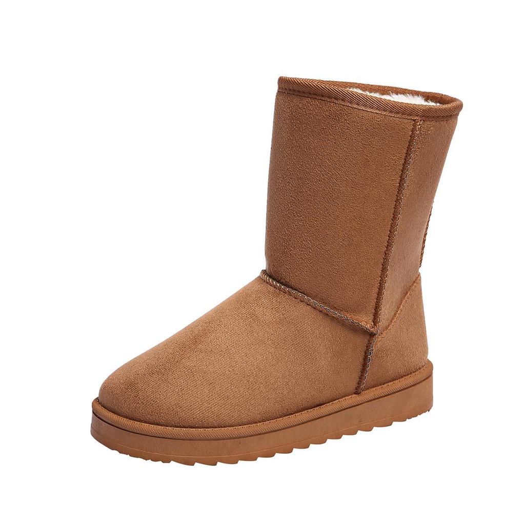 Women's 2024 Elegant Snow Boots: Cozy Plus Velvet, Thickened, Warm Cotton Shoes for Autumn/Winter.