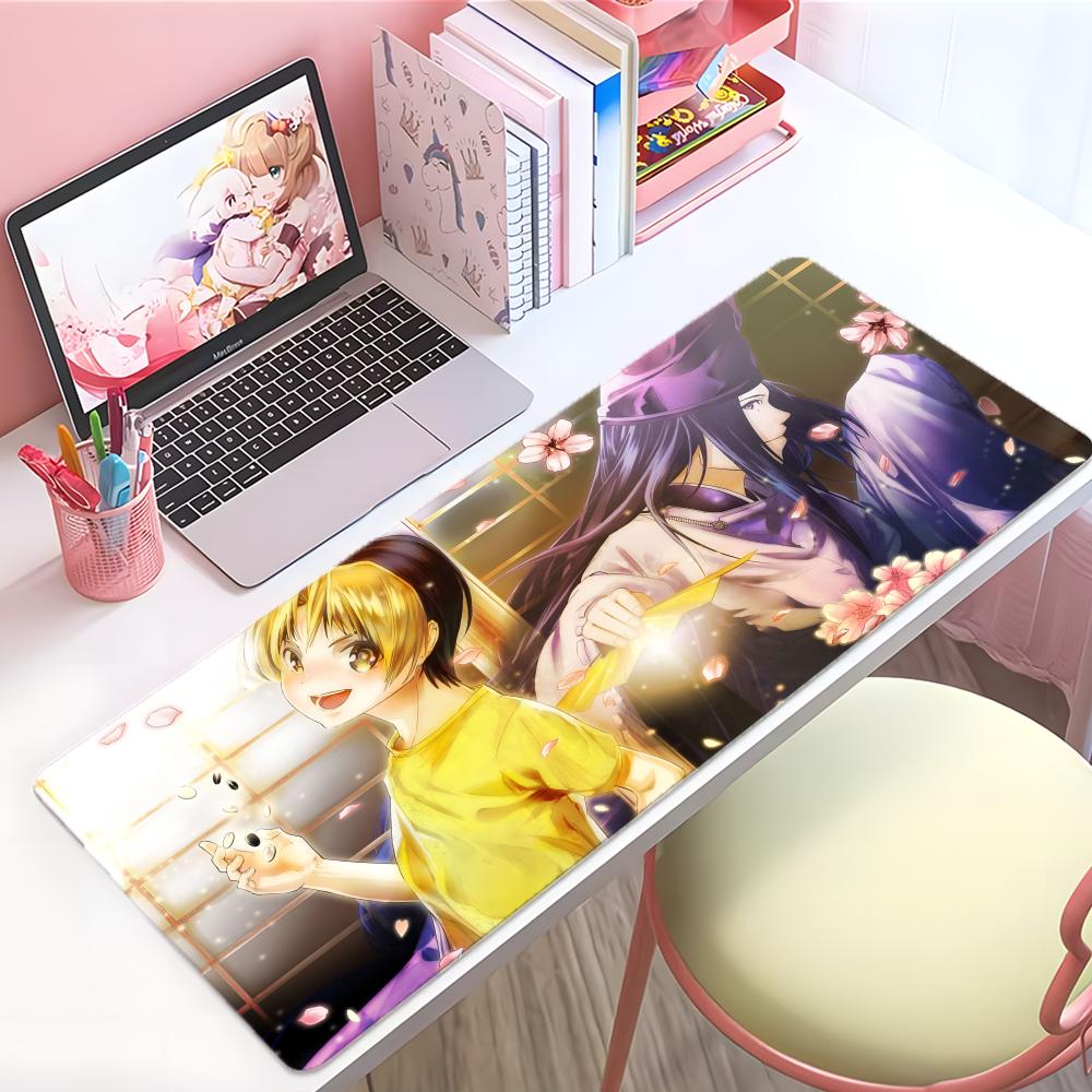 Quiet Strategic Anime Hhika Ru No Go Mouse Pad Large Thick Desk Pad Stitched Edges Gaming Mouse Mat For Pc