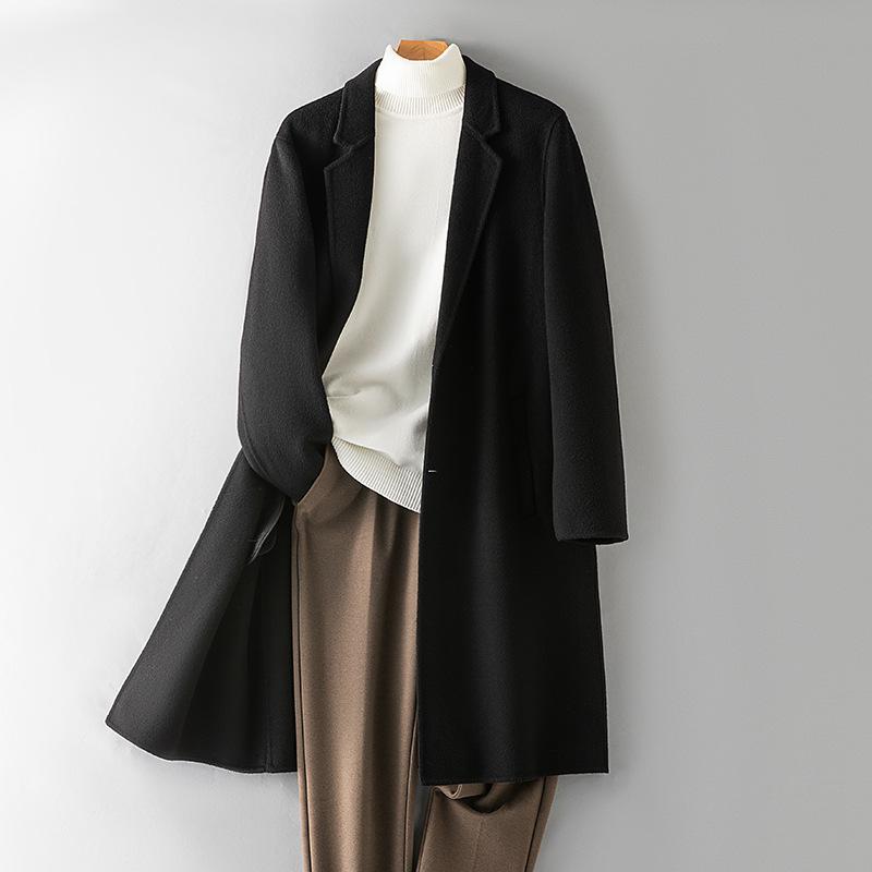 

Двустороннее пальто из 100% шерсти, мужское утолщенное шерстяное пальто, длинное пальто из низи без кашемира 4XL