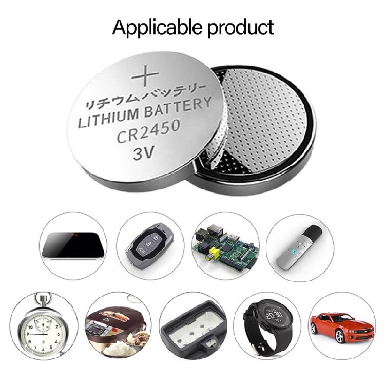 5Pcs 3V CR2450 Lithium Button Battery Coin Cell Button Watch Batteries Cell For Clock Remote Control Calculators