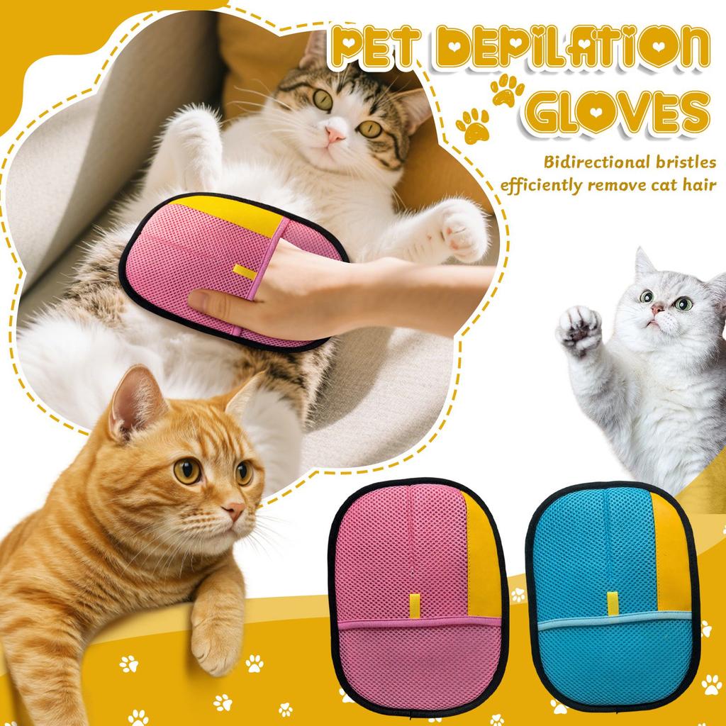 Double Sided Grooming Glove, Grooming Glove For Pet, Pet Grooming Gloves, Versatile Grooming Gloves, Pet Brush Glove For Dogs And Cats