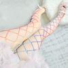Rainbow Fishing Net Pantyhose Fishing Net Socks Large Dot Drill Women Hollow Bottom Socks With Drill Color Mesh Socks