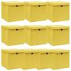 Storage Boxes and Lids 10 Pcs 32x32x32cm Fabric