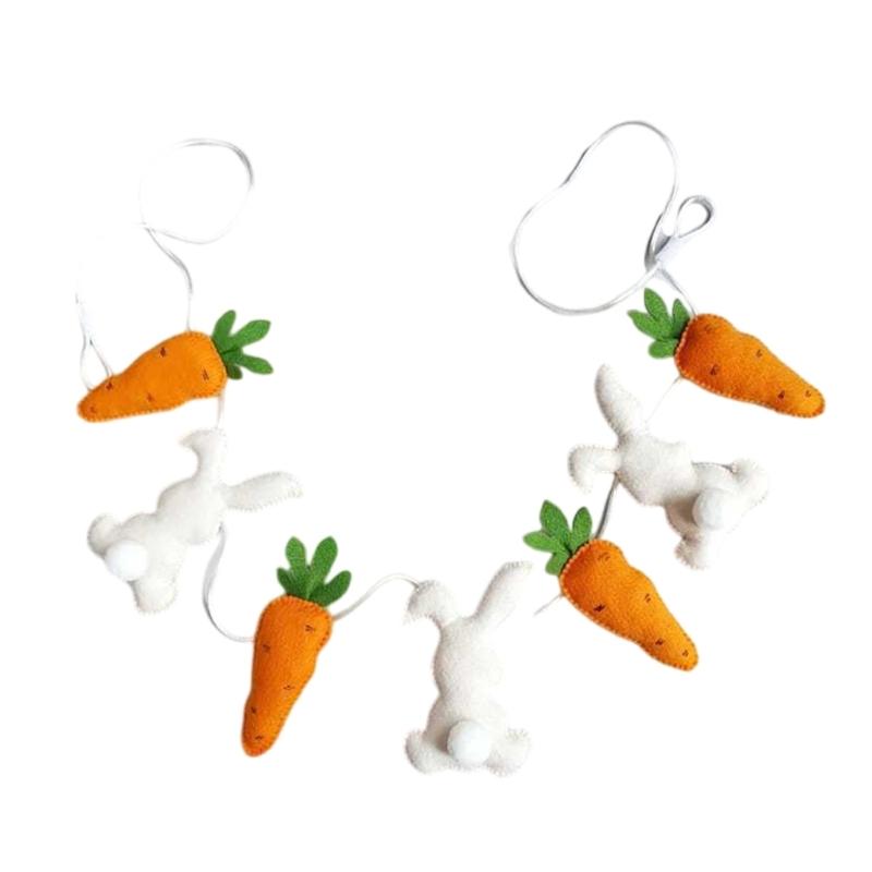 

Rabbits Carrot Hanging Ornament Spring Holiday Hanging Decoration for Home Decoration Spring Party Classroom Decoration 1
