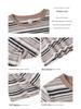 Women's Striped Short-Sleeve Round Neck Loose T-Shirt, Casual Color Block Plus Size, Japanese & Korean Style