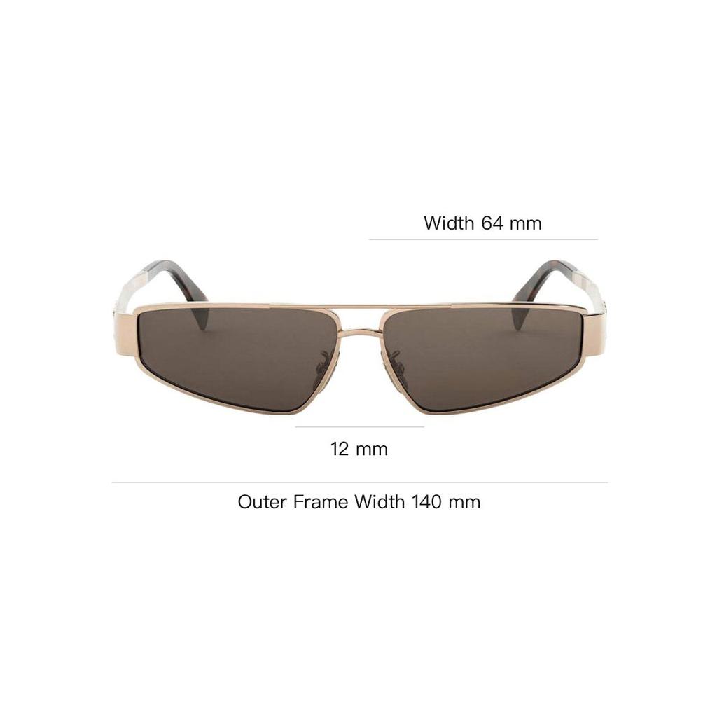 Celine Full Frame Design Rectangular Sunglasses Women sunglasses Tortoiseshell CL40318U
