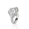 New Seiko Rose Cut Papalacha Zircon Necklace Earrings Color Treasure Ring Three-piece Set