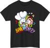 Bunny Vs Monkey Funny Cartoon 100% Cotton T-shirt Mens Tees Top | Humorous Animal Fight Retro Gamer Tee