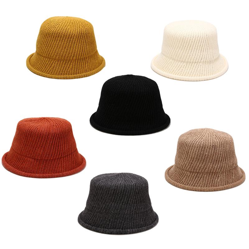 Nuove donne Finta lana uncinetto maglia bucket hat rolled short brim warm  fisherman cap acquista in modo economico — spedizione gratuita, recensioni  reali con foto — Joom