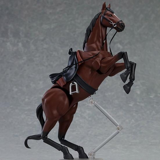 PVC Horse Figure Movable Joints Simulation Horse Figurine with Saddle Miniature Horse Model Collectible Toy Decoration Ornament