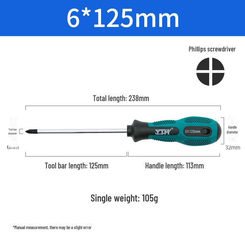 Dual-Purpose Mini Screwdriver Set: Single-use Cross & Flat Head, Magnetic Core, Impact-Resistant