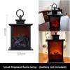 LED Simulated Flame Lamp Night Light Retro Style Atmosphere Decorative Fireplace Lamp European Style Creative Ornament Portable
