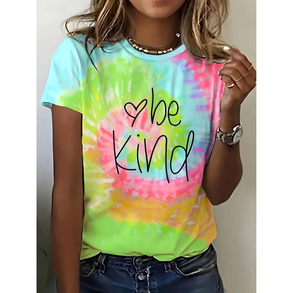 

Модна жіноча футболка Геометричні візерунки 3D-друк тай-дай Повсякденні футболки з коротким рукавом та круглим вирізом Звичайні топи 8XL