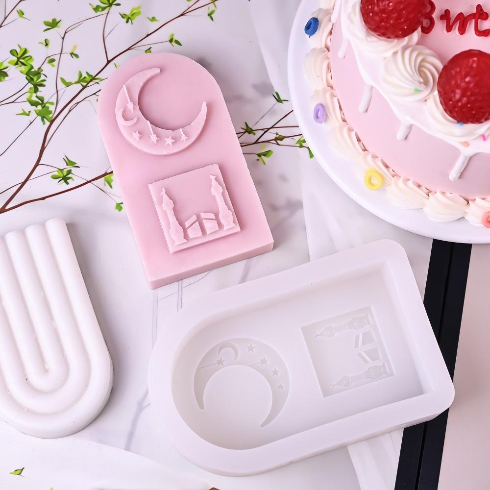 

DIY Plaster Molds Portable Scented Candle Molds Baking Mold Epoxy Resin Molds Kitchen белый