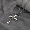 Mens Personalized Hip Hop Vintage God Eye Cross Long Sweater Necklace