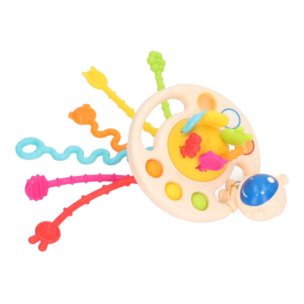 Jucărie cu șnur de tras, Educațională timpurie, Formă spațială, Abilități motorii fine, Silicon, Jucărie senzorială cu șnur de tras