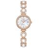 Olevs Womens Watch Small Size Waterproof Quartz Analog Female Wristwatch Rose Gold Metal Band Popular Pearl Bracelet Thin