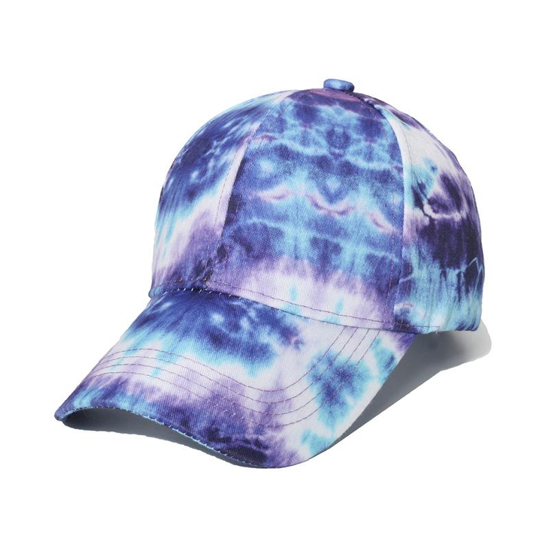 New Fashion Colorful Tie-Dye Baseball Cap Spring Men'S And Women'S Trend Lovers Hat Outdoor Sports Adjustable Sun Graffiti Bones