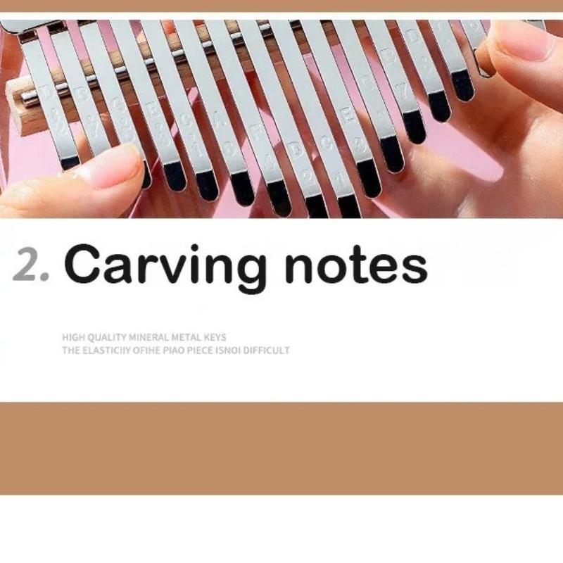 21 tone mini kalimba clear crystal kalimba acrylic thumb piano acoustic finger piano portable instrument