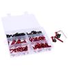 173 Pieces Motorcycle Fairing Bolt Kit Bodywork Windscreen Fastener Clips Screws with Storage Box -