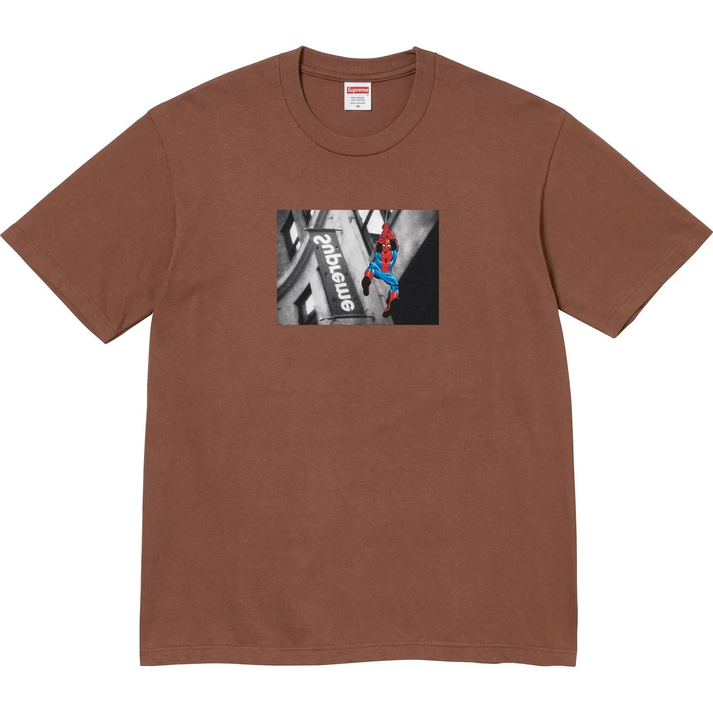 769954 Supreme x Spider-Man Tee Brown XL