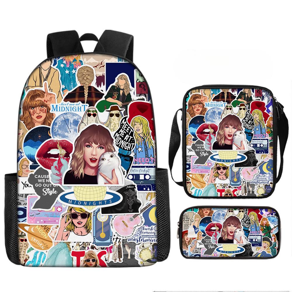 Taylorswift Taylor Swift Elementary School Bag Children'S Cartoon Backpack Anime Backpack Satchel