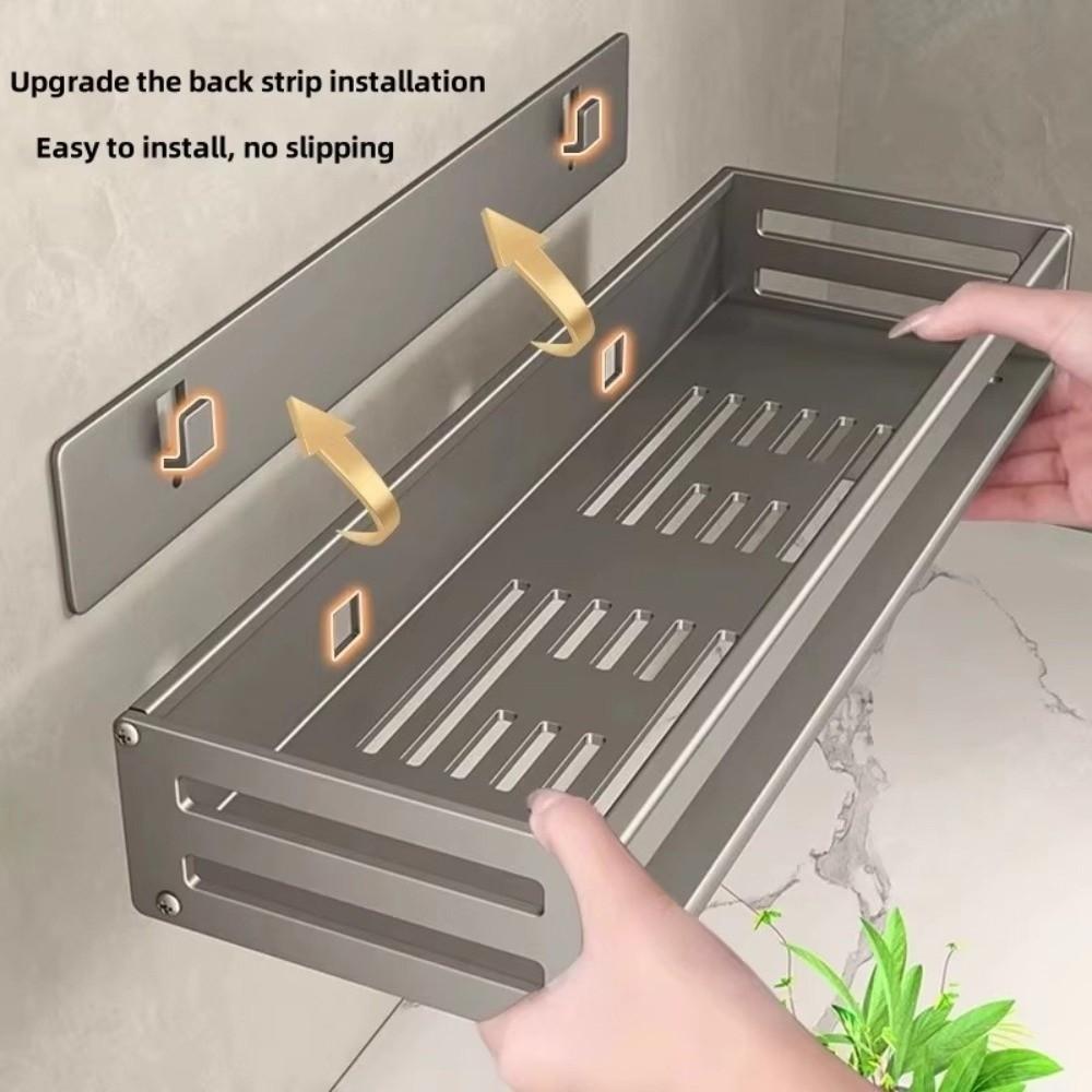 Avoid piercing the bathroom shelf antirust aluminum high-capacity shower stall Save a space wall soap holder