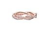 Pandora Copper Silver Alloy, Synthetic Cubic Zirconia Rings Women's Rose Gold 180892CZ