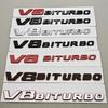 Chrome V8 BITURBO 3D ABS Fender Badge Side Emblem Decal Fit Mercedes Benz AMG C63 E63 G63 G500 Car Styling Sticker