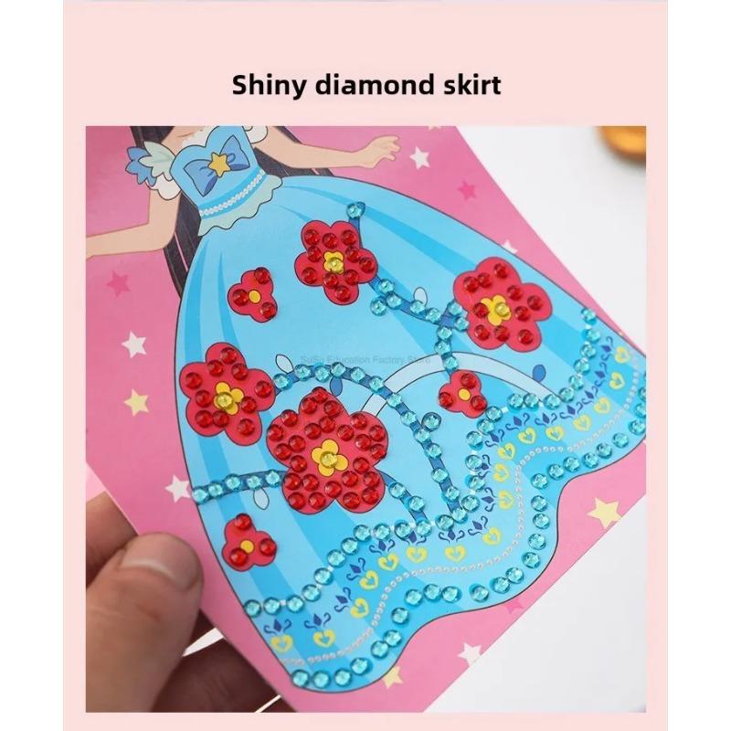 Princess Craft Kit Make-up, 2025 Neues Malen Prinzessin Buch Make-up Bastelsets Folienkunstbücher, Basteln DIY Make-ups, Kinder Make-up Sets für Mädchen 5-8