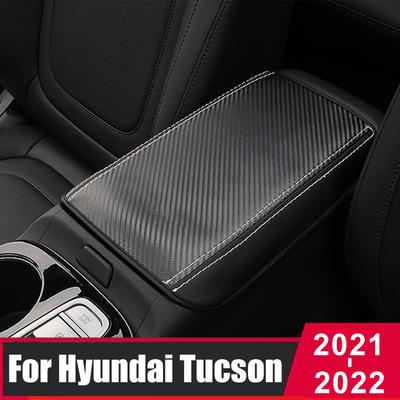 Auto Kožená Středová konzola Sedák Box Podložka Kryt loketní opěrky Ochranný kryt Pouzdro pro Hyundai Tucson 2022 NX4 Hybrid