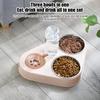 3-in-1 Pet Feeder Bowl Set with Water Bottle, Automatic Drinking & Double Stainless Steel Food Bowls for Dogs & Cats