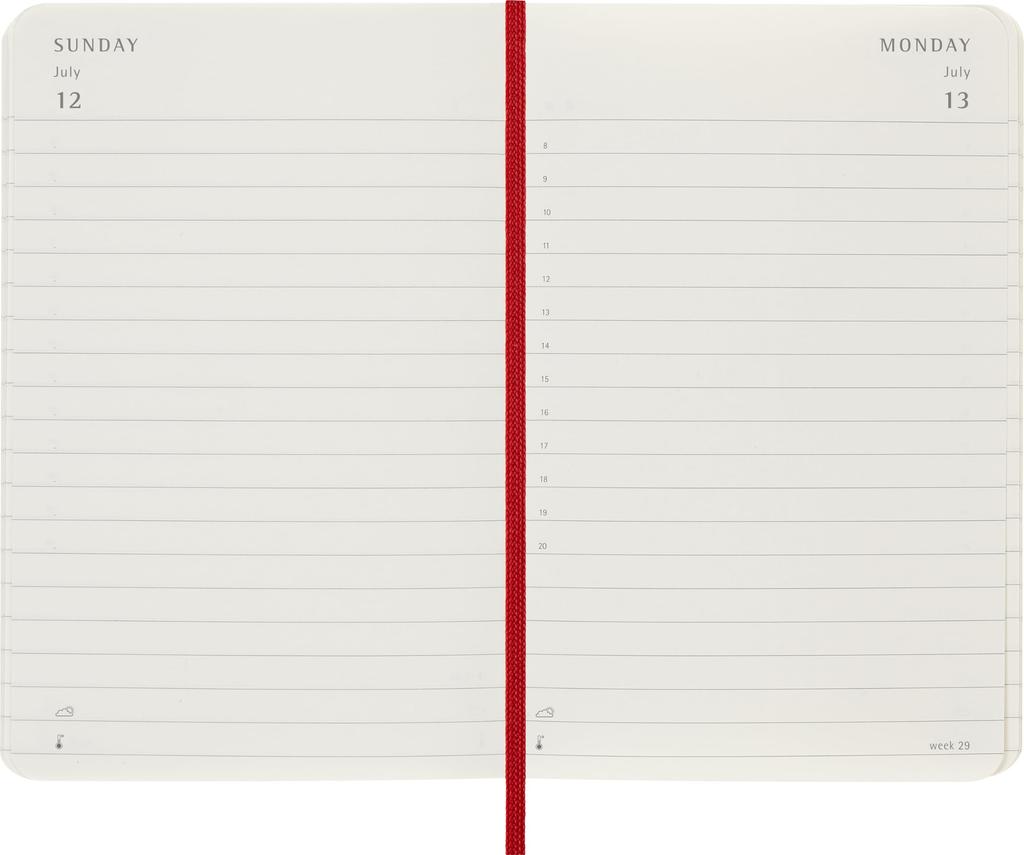 Moleskine 2026 Daily Pocket Size x Soft Scarlet Starting in January Planner, 12-Month Diary, (9cm 14cm), Cover, Red, DSF212DC2Y26,