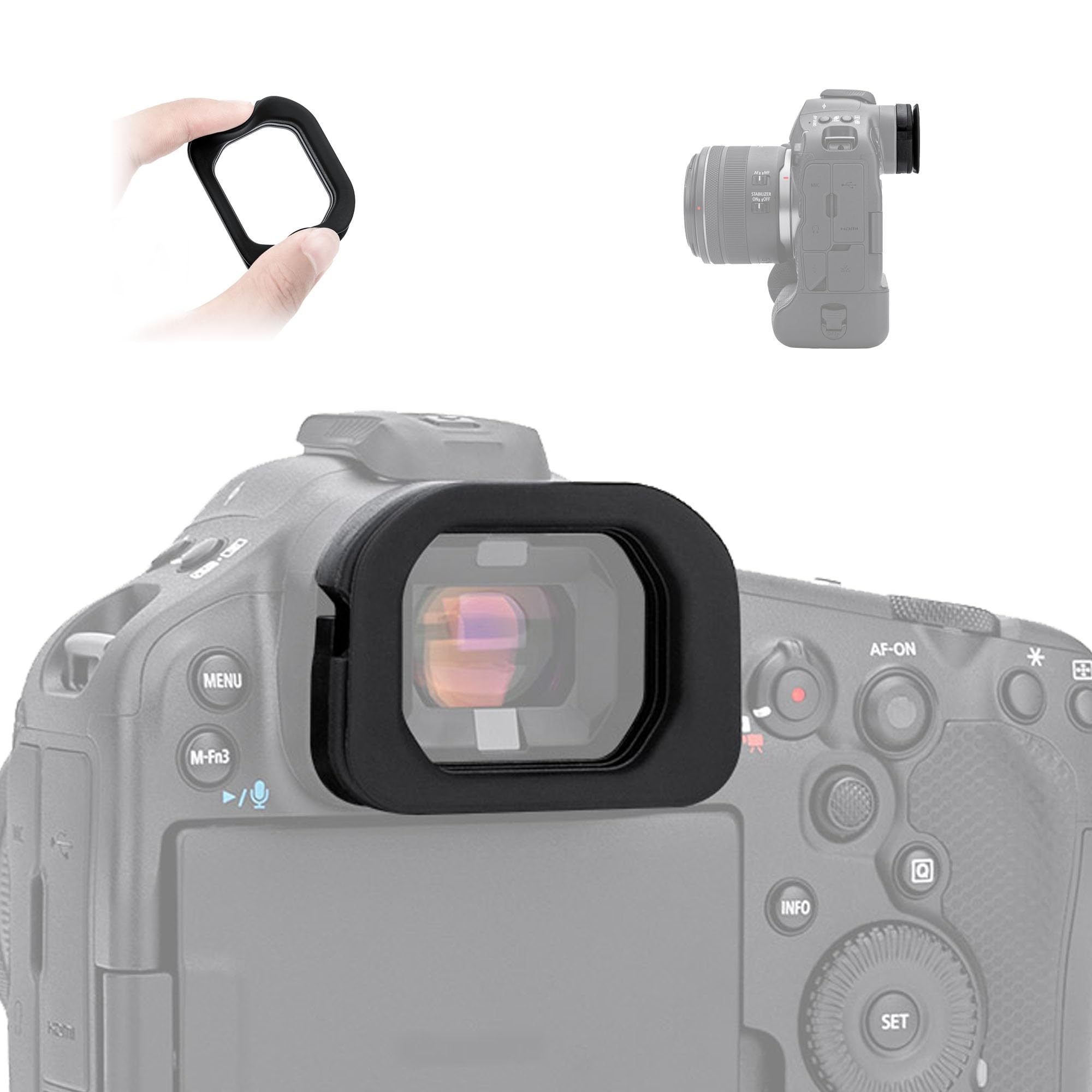 

JJC Canon Compatible Eyecup for Canon EOS R1 Silicone Viewfinder Black ER-I Camera, Protector,