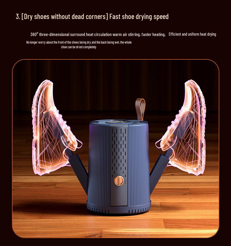 Dual Shoe Dryer: Deodorizing, Sterilizing, Telescopic, Quick-Drying for Two Pairs