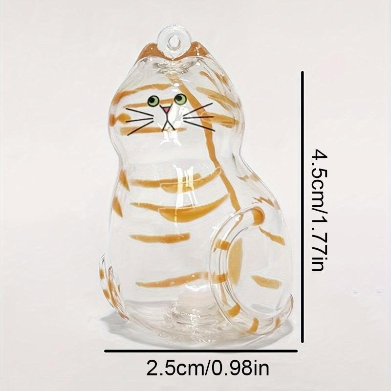 1PC Memorial Pet Fur Storage Pendant Transparent Cat Storage Keychain Cat Hair Preservation Keyring Accessory Cat 5x4cm