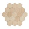 100Pcs Hexagon Blank Wood Chips Unfinished Wooden Plate Decorative Arts Crafts DIY Making Wedding Tags Christmas Blank Gifts