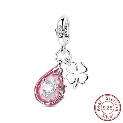 New Copper Pitaya Dragon Fruit Pendants Charms Fit Original Charms Bracelets Necklace Beads Diy Jewerly Accessories