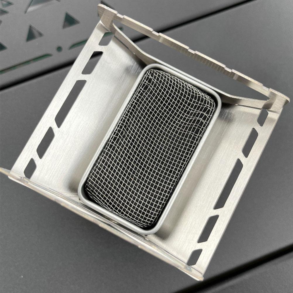 Stainless Steel Mini Folding Stove Portable Charcoal Aromatherapy Stove Wood Fire Stove Outdoor Camping Gear