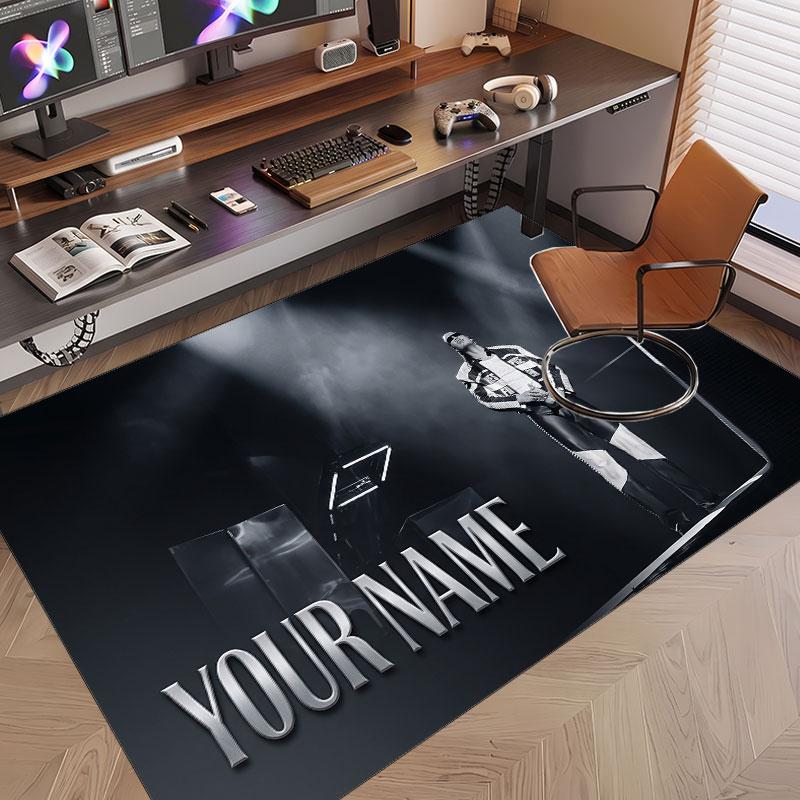 Custom Name Crystal Velvet Rug,Apache 207 Comfortable Anti Slip Floor Mat For Room Decoration