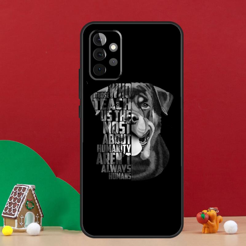 Cute Rottweiler Dog Case For Samsung Galaxy A54 A06 A16 A26 A36 A56 A53 A32 A52 A33 A13 A55 A35 A15 A14 A34 A17