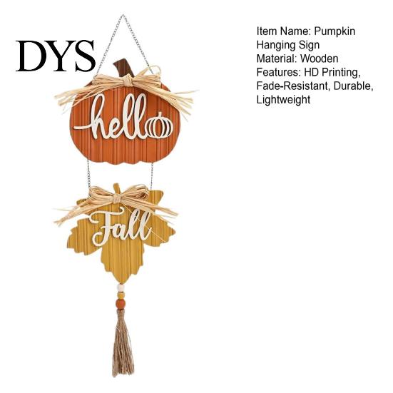 Innen Außen Herbst Dekoration Hallo Herbst Holzschild zum Aufhängen, Kürbis Ahornblatt Türhänger mit Quaste, Herbst Thanksgiving Wanddeko, Bauernhaus