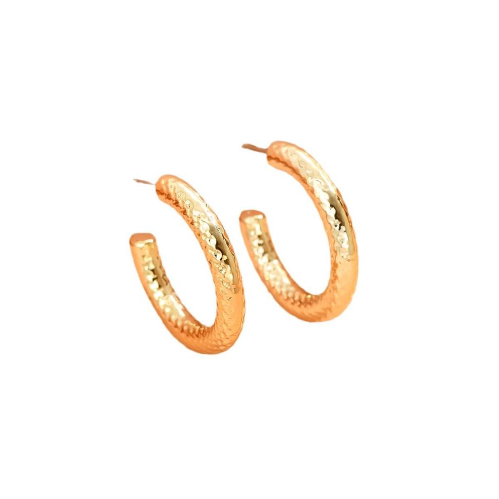 Exquisite High-End Metal Hoop and Stud Earrings with Niche Design