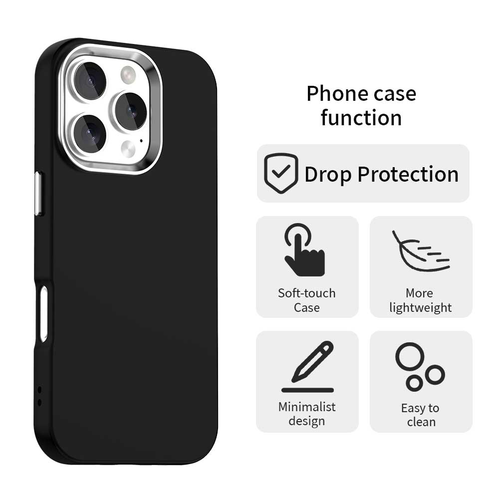 

For iPhone 16 Pro Max Case TPU+TPE Anti Drop Protection Phone Cover Purple