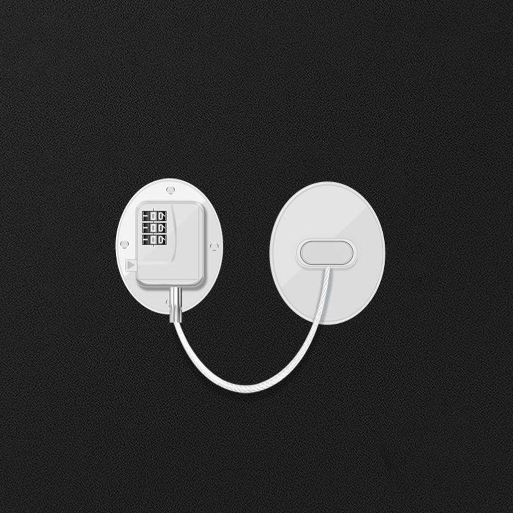 for Baby,Child with Adhesive Baby Safety Protector Coded Lock Cabinet Locks Fridge Door Limit white-oval