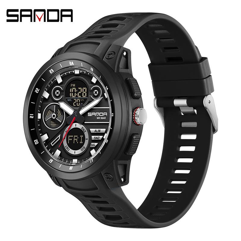 SANDA Multi-Time Zone Sports Watch with Alarms & Summer Time Feature
