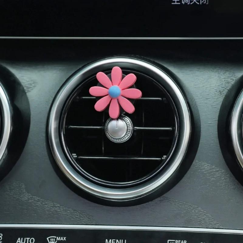 Cute Flower Aromatherapy Car Air Outlet Decoration Perfume Clip Air Freshener Colorful Flora Decor Auto Accessories