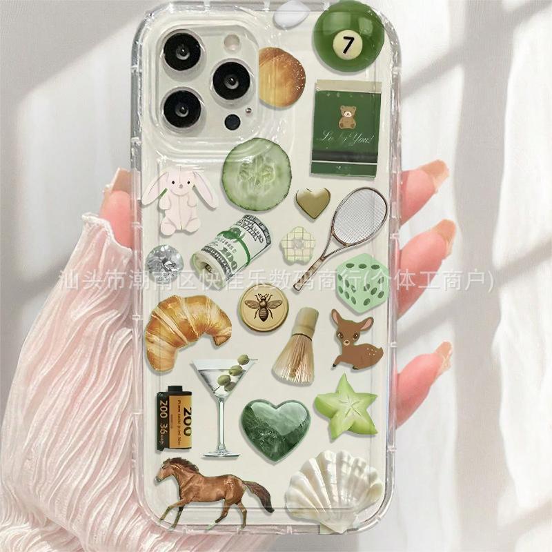 Ins Niche Vegetable Puzzle for iPhone17ProMax Apple 11/12/13/14/15/16 Case