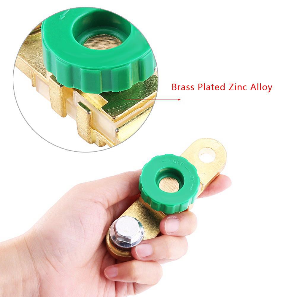 1Pcs Green Head Car Battery Terminal Link Switch Quick Cut off Disconnect Auto Accessory